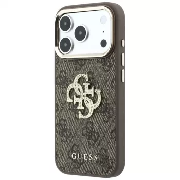 Guess 4G & Big Strass Logo dėklas mobiliajam telefonui iPhone 18 Pro / 17 Pro, rudas
