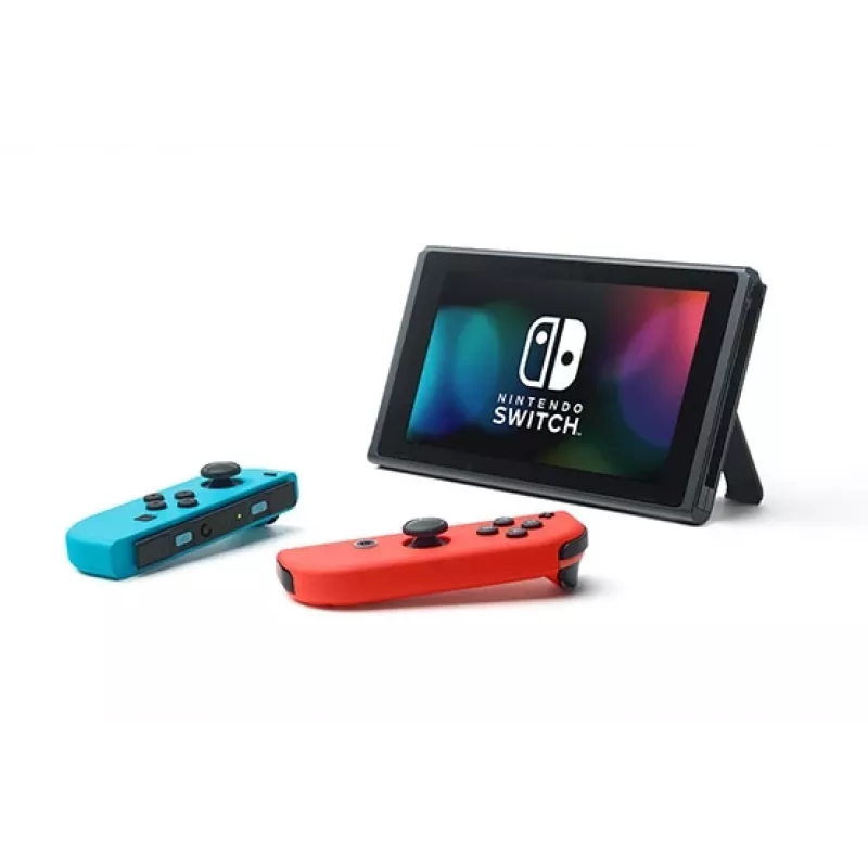Nintendo Switch (naujoji atnaujinta versija) nešiojamoji konsolė žaidimams, juoda / mėlyna / raudona, 15,8 cm (6,2 colio), 32 GB, Wi-Fi