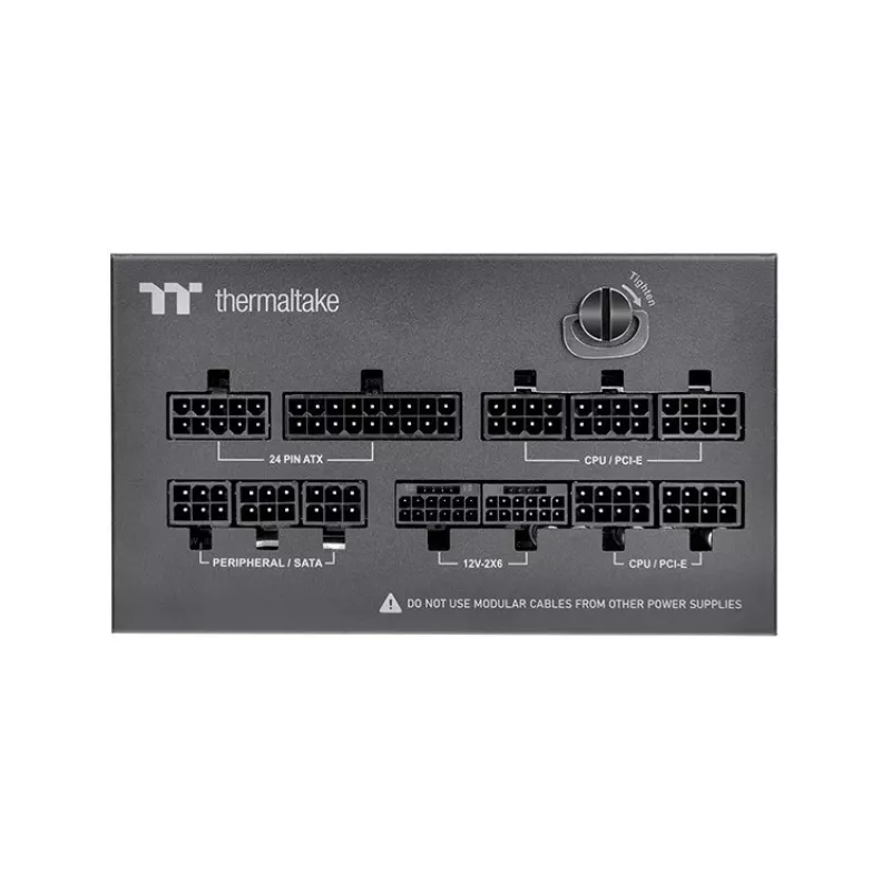 Thermaltake Dockpower FI 1200W kompiuterio maitinimo blokas (1200 W, 80 PLUS Gold, ATX 3.1), juodas