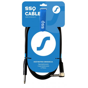 SSQ JMPJMK2 SS-1440 jungiamasis laidas mono Jack – mono Jack (kampinis 90°), 2 m, juodas