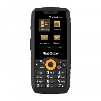 RugGear RG150 sustiprintas mygtukinis telefonas, Dual SIM, juodas