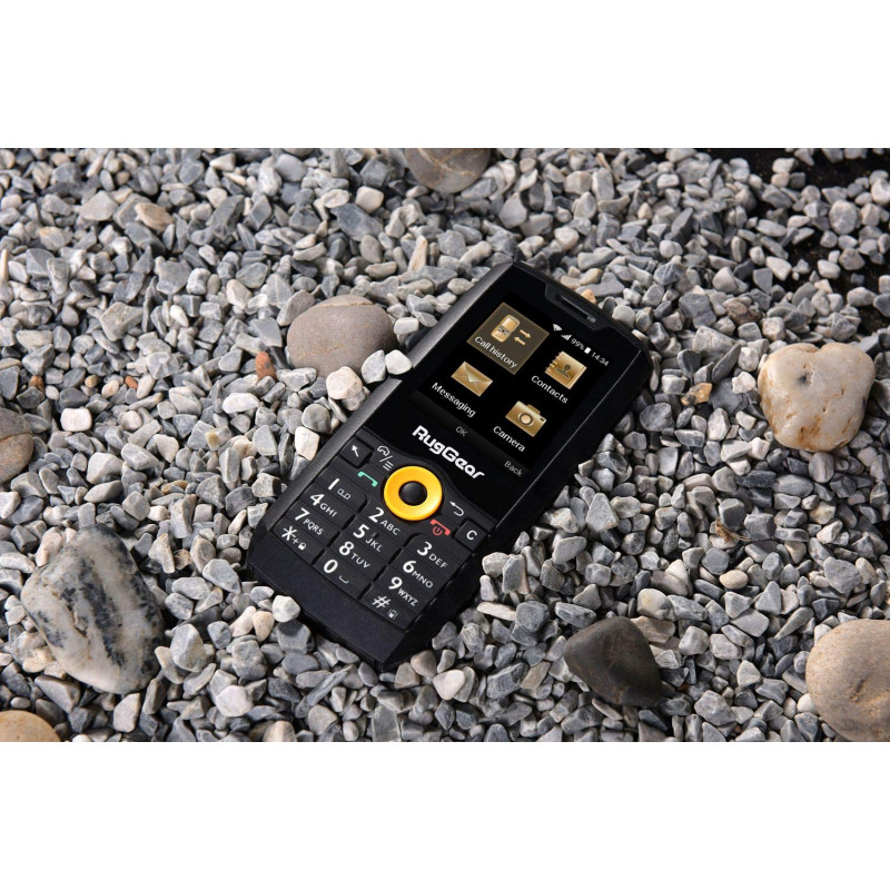 RugGear RG150 sustiprintas mygtukinis telefonas, Dual SIM, juodas