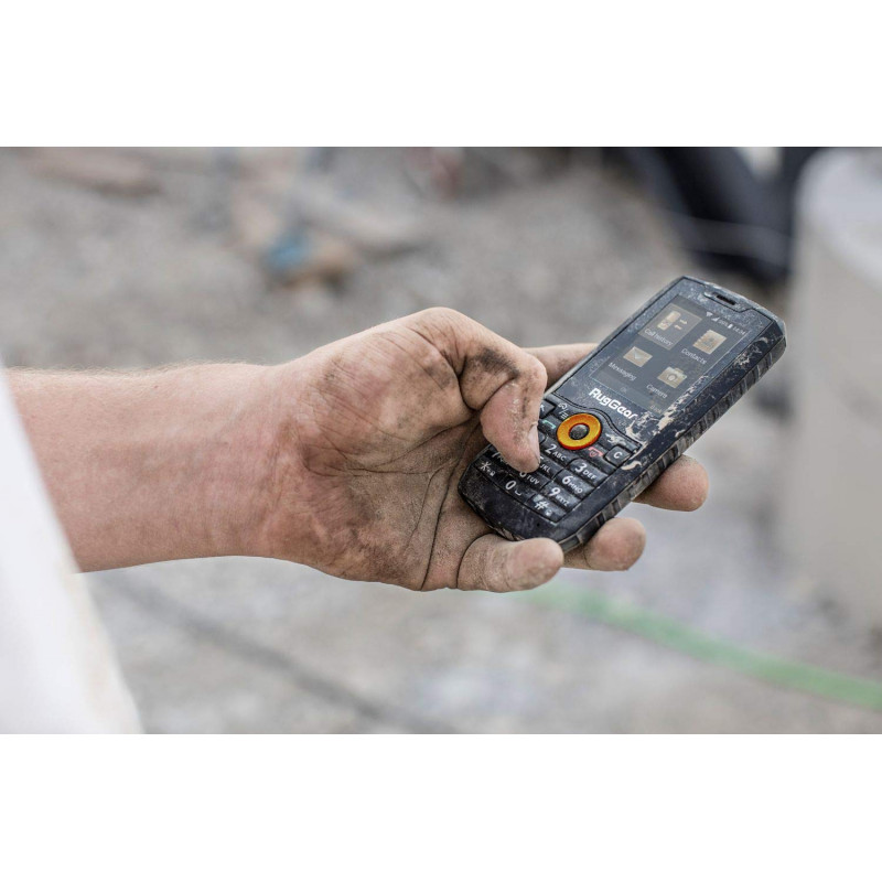RugGear RG150 sustiprintas mygtukinis telefonas, Dual SIM, juodas