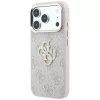 Guess GUE005506 4G & Big Strass Logo dėklas, skirtas iPhone 18 Pro Max / 17 Pro Max, rožinis