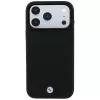 BMW Kevlar Metal Logo MagSafe telefono dėklas iPhone 18 Pro Max / 17 Pro Max, juodos spalvos