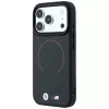 BMW M Kevlar Red Print Ring Metal Logo MagSafe telefono dėklas iPhone 18 Pro Max / 17 Pro Max, juodos spalvos