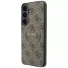 Guess Embossed 4G Ring Classic Logo MagSafe telefono dėklas Samsung Galaxy S26 FE įrenginiui, rudos spalvos