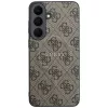 Guess Embossed 4G Ring Classic Logo MagSafe telefono dėklas Samsung Galaxy S26 FE įrenginiui, rudos spalvos