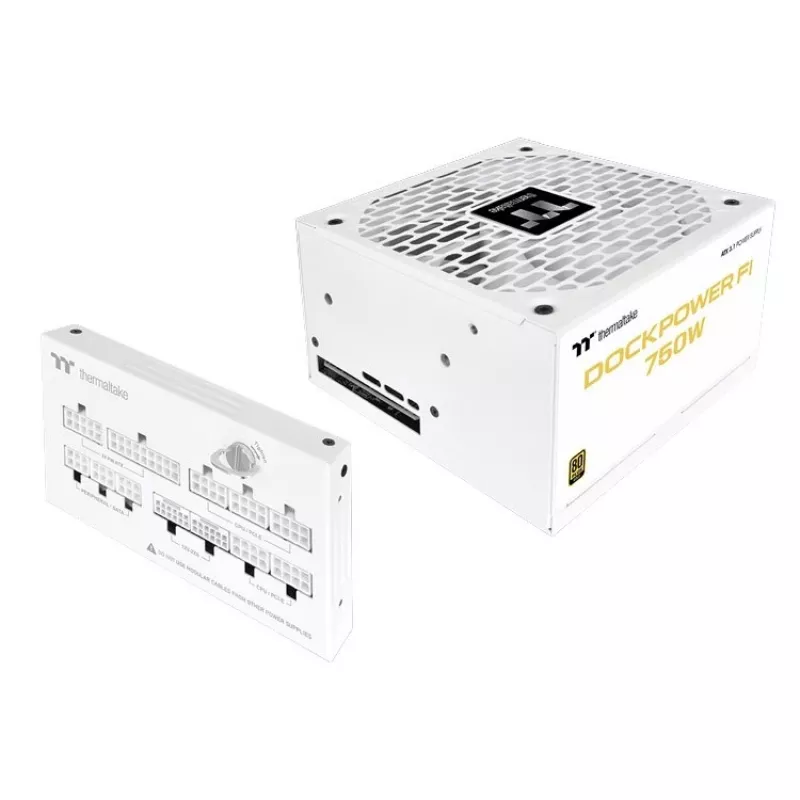 Thermaltake Dockpower FI 750W kompiuterio maitinimo blokas, 80 PLUS Gold, modulinis, baltas