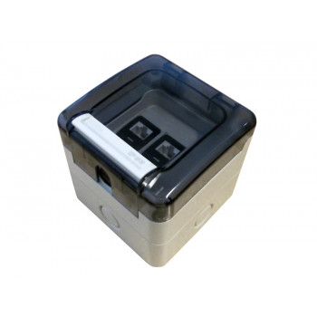Alantec OS002IP sandarus lizdas, 2 x RJ45, IP66, paviršinio montavimo, neįrengtas