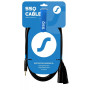 SSQ MIXLR1 SS-1816 garso laidas, 3,5 mm stereo jack – 2x XLR, 1 m, juodas