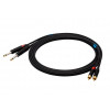 SSQ RCAJM1 SS-1427 garso kabelis 2x RCA į 2x 6,3 mm mono kištukus, 1 m, juodos spalvos