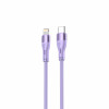 Tellur silikoninis kabelis Type-C – Lightning, PD 30 W, 1 m, violetinės spalvos