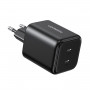 Ugreen X526 maitinimo adapteris-kroviklis 45 W, 2 x USB-C, GaN, juodas