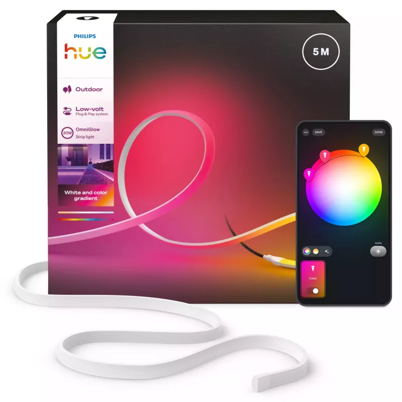 Philips Hue OmniGlow lauko apšvietimo juosta, 5 m, EU