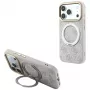 Guess Ring Stand 360 4G Classic Logo telefono dėklas su MagSafe, tinkantis iPhone 18 Pro / 17 Pro, rožinis