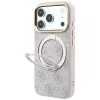 Guess Ring Stand 360 4G Classic Logo telefono dėklas su MagSafe, tinkantis iPhone 18 Pro / 17 Pro, rožinis