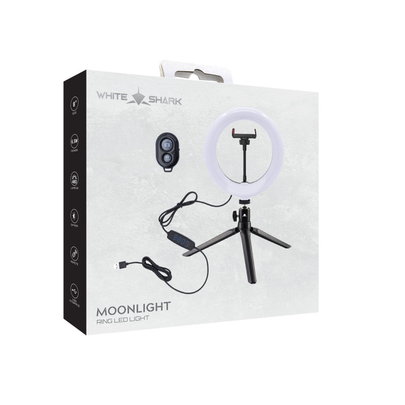White Shark RL-08 MOONLIGHT-2 žiedinė LED lempa, 21 cm