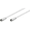 Wentronic 27035 koaksialinis kabelis (F tipo), 5 m, baltos spalvos