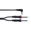 Cordial 14868 audio Y adapteris, 1x 3,5 mm jack kištukas - 2x 6,3 mm jack kištukas (mono), 3 m, juodas