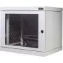 Silence Rack 99SRWV124GG garsą slopinanti 19 colių tinklo spinta tvirtinama prie sienos, 12 U, 450 mm gylio, permatomos durys, 1 tylus ventiliatorius, šviesiai pilka