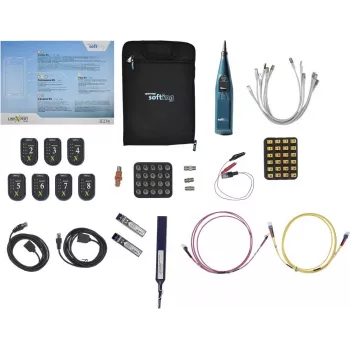 Softing IT Psiber CableMaster PROF_ACC_KIT profesionalių priedų rinkinys, kabelių ir adapterių komplektas tinklui ir telefonui, 0,5 m, dupleksas