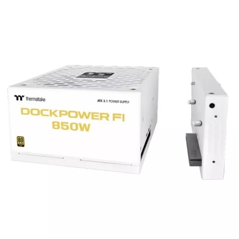 Thermaltake Dockpower FI 850 W PC maitinimo blokas, ATX 3.1, 80 PLUS Gold, sniego balta spalva