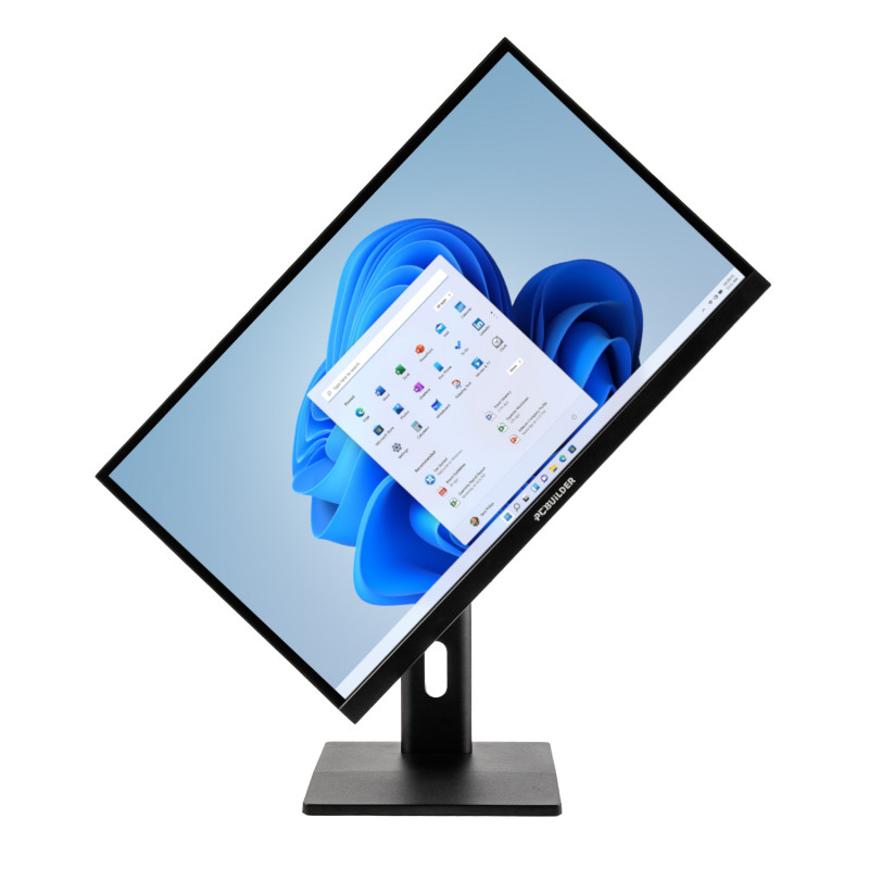 PCBuilder FUSION 24″ stalinis kompiuteris „viskas viename“, Intel Core i5-12400, 16 GB DDR5, 1 TB SSD, Windows 11 Pro, su belaidės klaviatūros ir pelės komplektu
