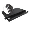 Alantec FOP-1U-12SCD-C-P teleskopinė optinė komutacinė panelė, 1U, 19", 12x SC duplex / 12x LC quad