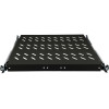 Alantec SA-PW-19-1U-370-4-C juoda ištraukiama 19″ 1U serverių spintos lentyna, 370 mm gylio, 4 tvirtinimo taškai