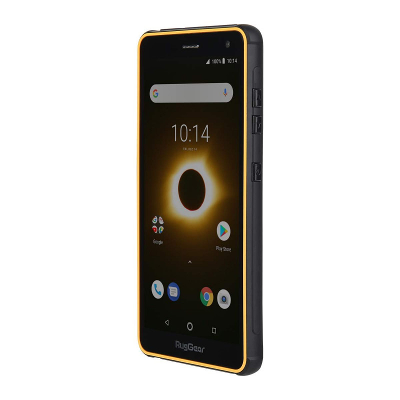 RugGear RG650 Dual išmanusis telefonas su 5,5 colio ekranu, juodas ir geltonas