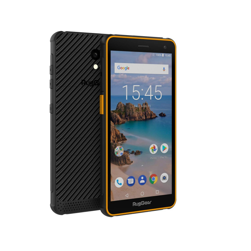 RugGear RG650 Dual išmanusis telefonas su 5,5 colio ekranu, juodas ir geltonas