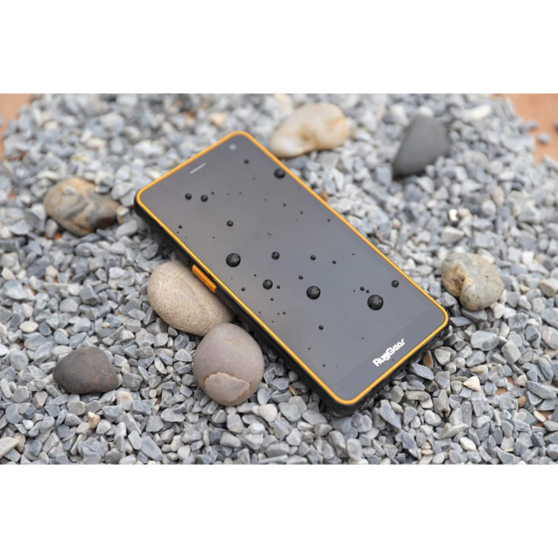 RugGear RG650 Dual išmanusis telefonas su 5,5 colio ekranu, juodas ir geltonas