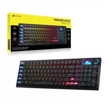 Corsair VANGUARD AIR 99 WL žaidimų klaviatūra CH-91HA01B-NA, juodos spalvos