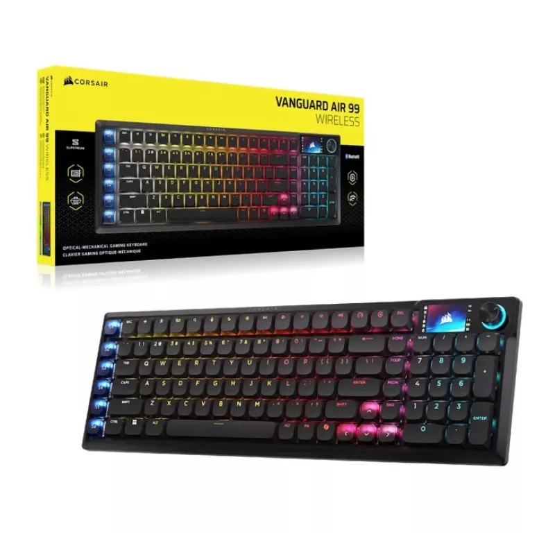 Corsair VANGUARD AIR 99 WL žaidimų klaviatūra CH-91HA01B-NA, juodos spalvos