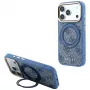 Guess Ring Stand 360 4G Classic Logo MagSafe apsauginis dėklas iPhone 18 Pro / 17 Pro, mėlynas