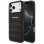 Mercedes AMG00117 išmaniojo telefono dėklas iPhone 18 Pro Max / 17 Pro Max, AMG Leather Debossed Lines Logo, juodas