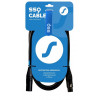 SSQ DMX1 SS-1838 XLR (kištukas) - XLR (lizdas) jungiamasis kabelis, 1 m, juodas