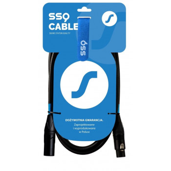 SSQ DMX1 SS-1838 XLR (kištukas) - XLR (lizdas) jungiamasis kabelis, 1 m, juodas