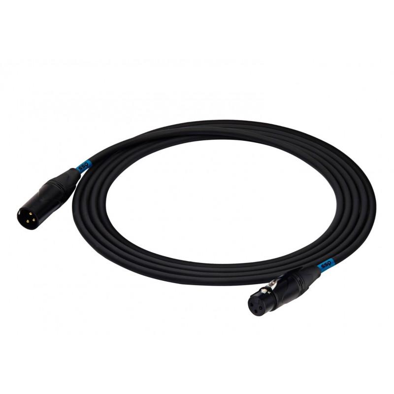SSQ DMX1 SS-1838 XLR (kištukas) - XLR (lizdas) jungiamasis kabelis, 1 m, juodas