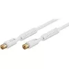 Wentronic 27720 baltos spalvos IEC kištukas / IEC lizdas su auksuotomis jungtimis