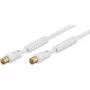 Wentronic 27720 baltos spalvos IEC kištukas / IEC lizdas su auksuotomis jungtimis