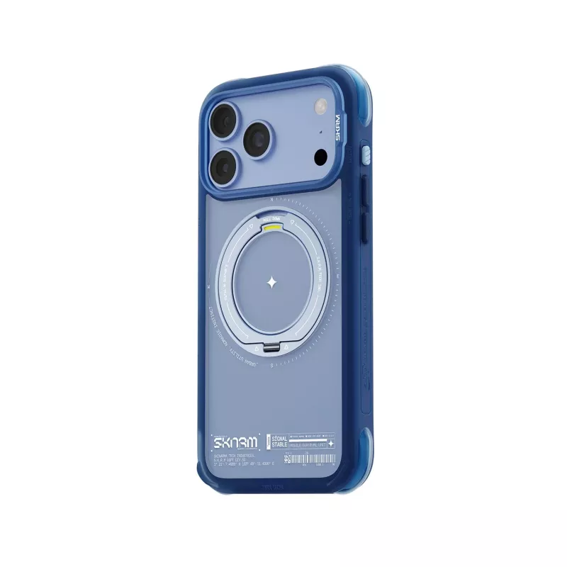 Skinarma Atlas išmaniojo telefono dėklas su MagSafe ir sukamu laikikliu, iPhone 18 Pro Max / 17 Pro Max, mėlynas