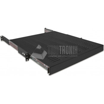 Wirewin SHELF PO 800 BL juoda 19″ 1U stovo lentyna, ištraukiama, iki 35 kg