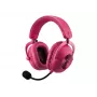 Belaidės žaidimų ausinės Logitech G PRO X3 LIGHTSPEED, purpurinės, 2,4 GHz