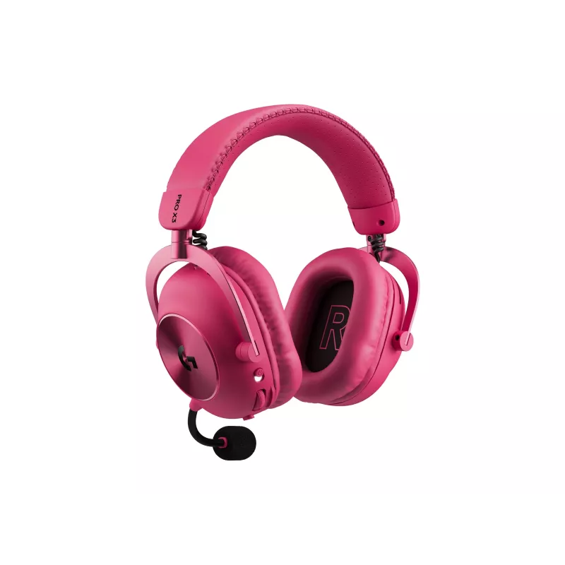 Belaidės žaidimų ausinės Logitech G PRO X3 LIGHTSPEED, purpurinės, 2,4 GHz