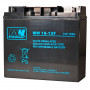 MPL Power Elektro MW 18-12 AGM švino-rūgšties akumuliatorius UPS įrenginiui, be priežiūros, 12 V 18 Ah, juodos spalvos