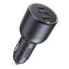 Ugreen EC705 automobilinis USB įkroviklis su 2x USB-C, 130 W, 1 m 5 A kabelis