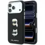 Karl Lagerfeld KF003250 dėklas telefonui iPhone 18 Pro Max / 17 Pro Max, Saffiano with Karl & Choupette Heads Pins & Logo, juodas