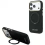 Guess GUE005670 dėklas telefonui iPhone 18 Pro Max / 17 Pro Max, Ring Stand 360 Grained Classic Logo, MagSafe, juodas